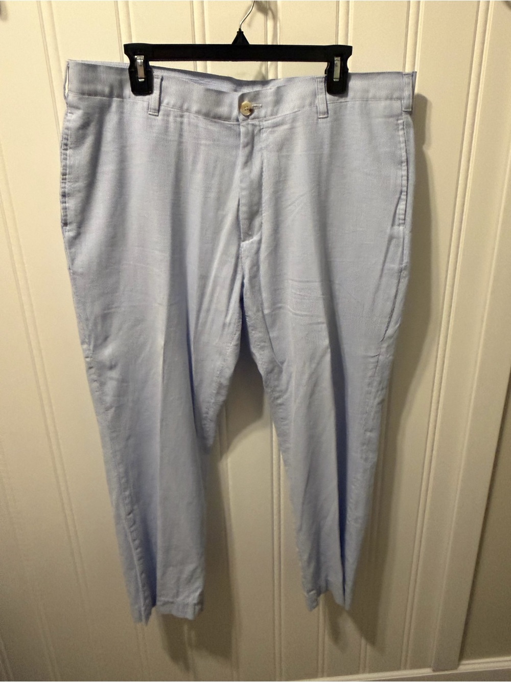 Turtleson Men’s Blue & White Seersucker Classic Fit Golf Trousers SZ 38X27